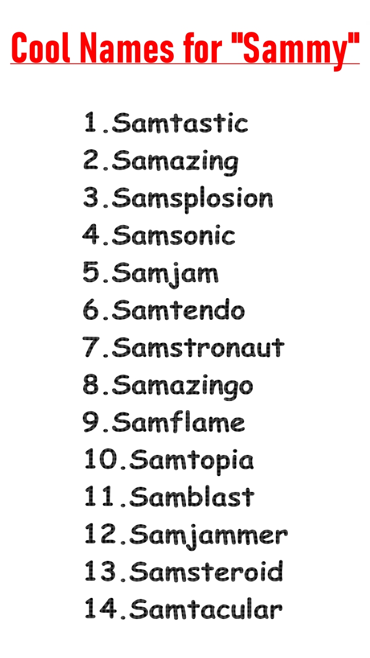 cool names for sammy